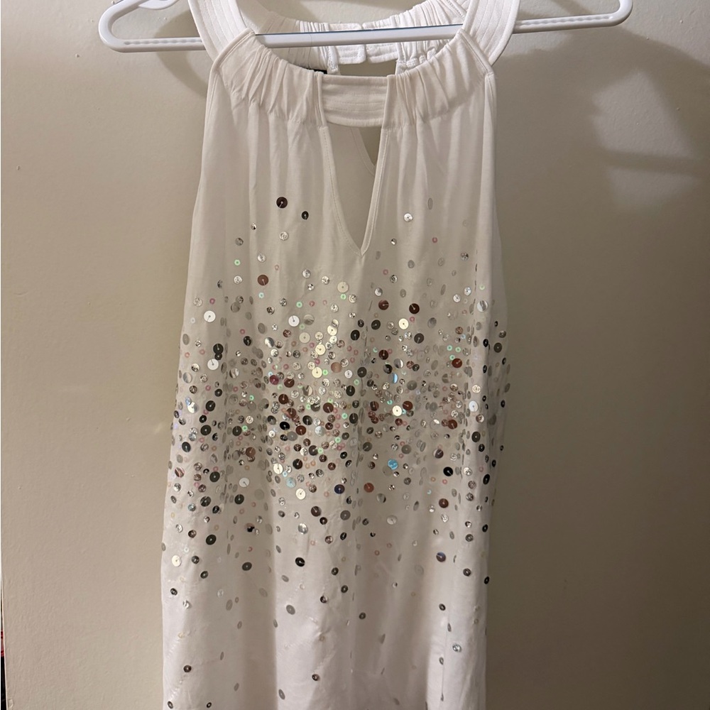 1xl Torrid White Sequin Embellished Women's Top - Picture 2 of 4